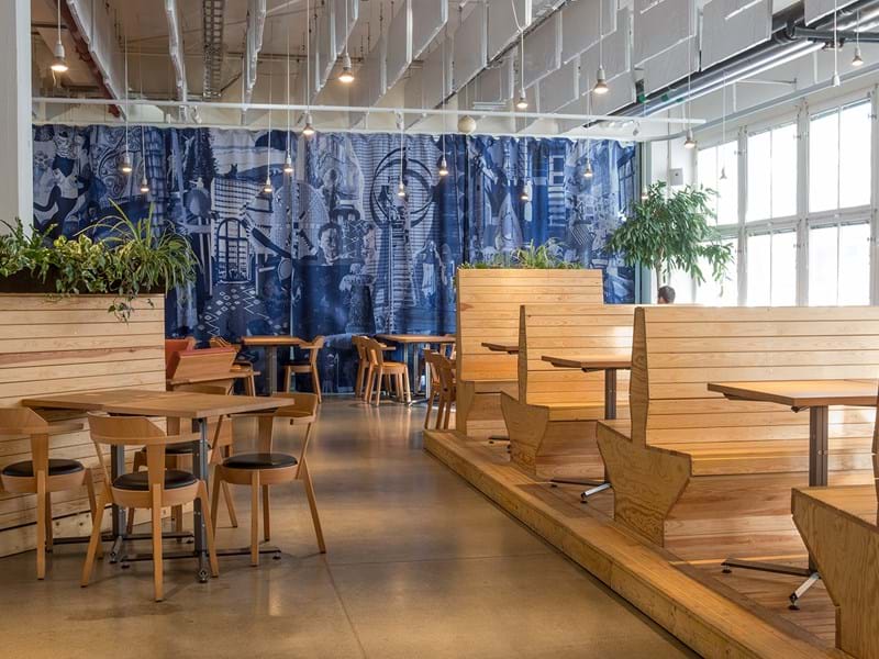 Konstfacks restaurang pryds av ett 60 kvadratmeter vävt fotografiskt collage