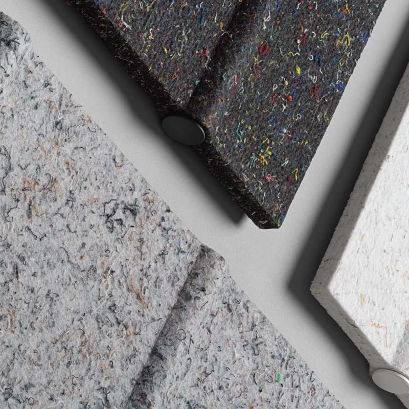 Waste material from Svensson in acoustic solution from Baux 