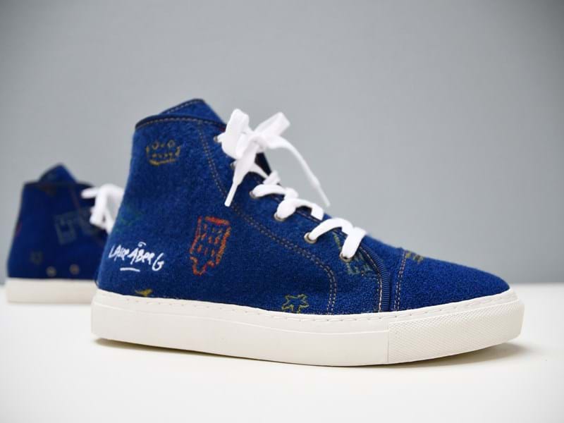 Sneakers made from Svensson's textiles